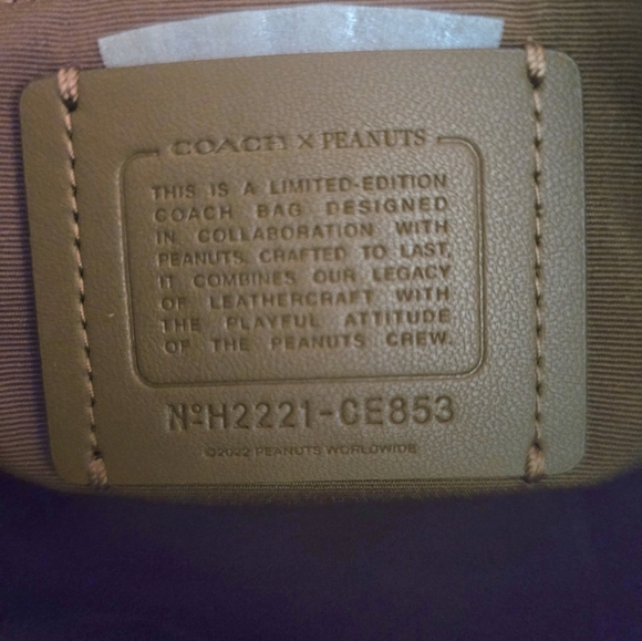 Coach Peanuts Dempsey Drawstring Backpack Bag (Redwood) - Picture 16 of 16